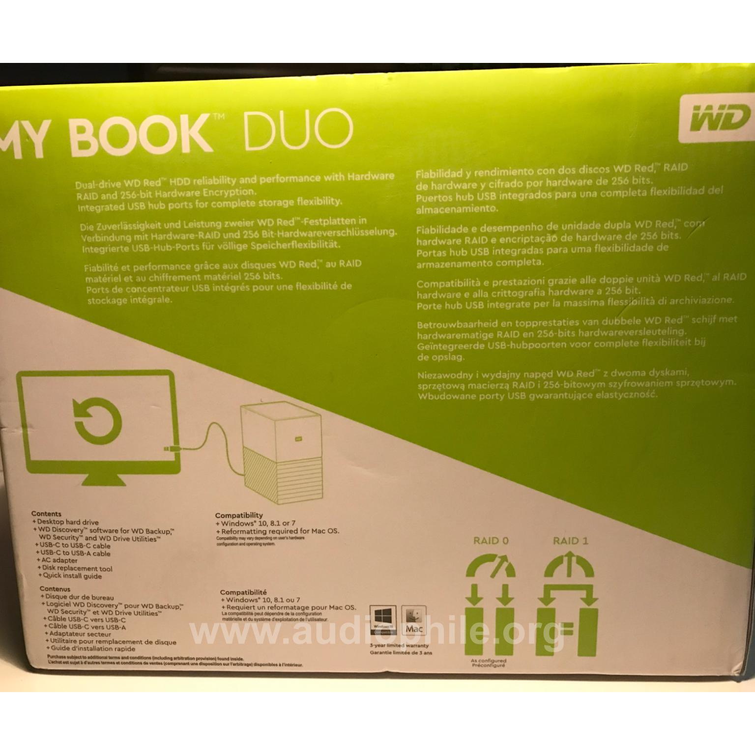 Wd my book duo 4tb 3.5' 64mb