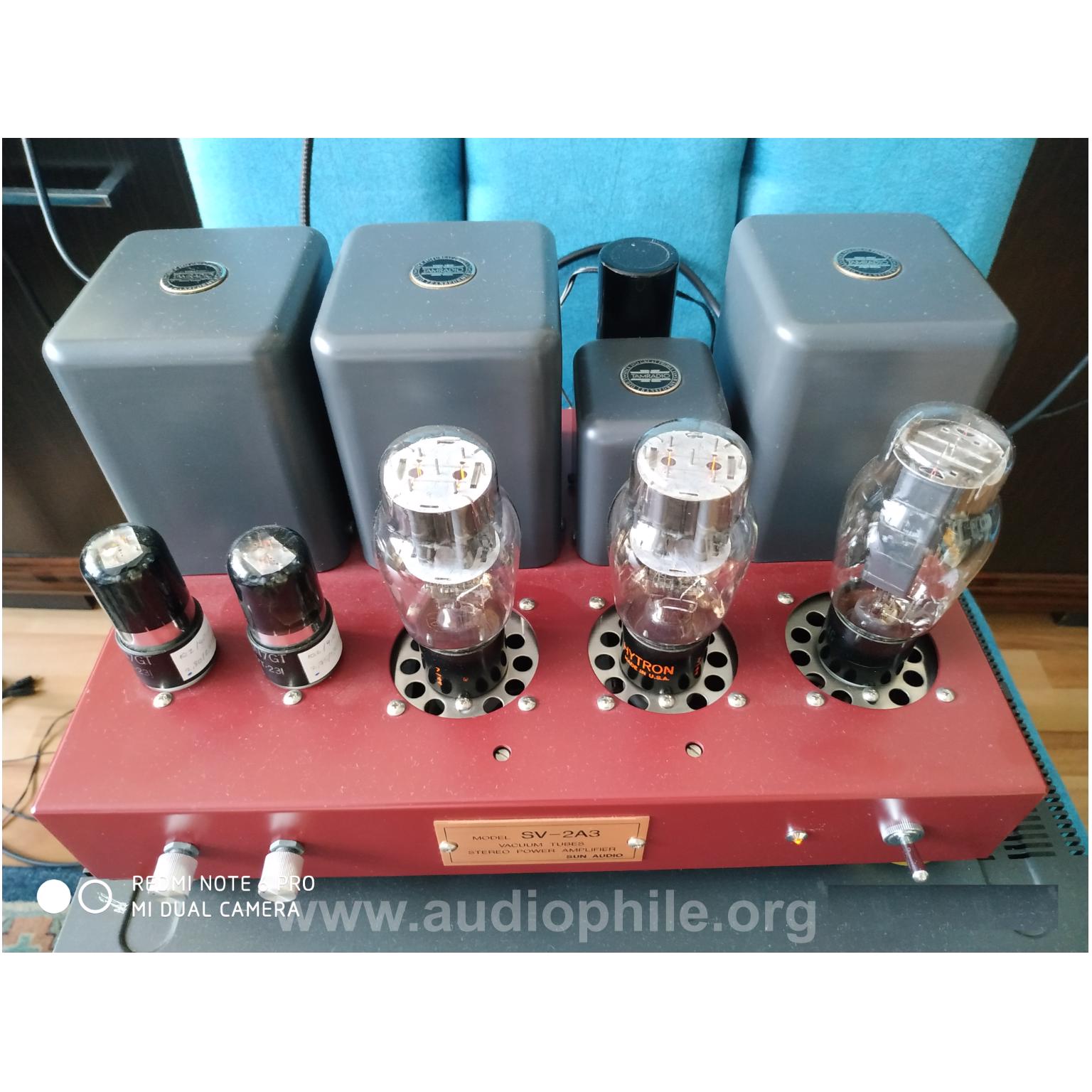 Sun audio sv-2a3 tube amplifier