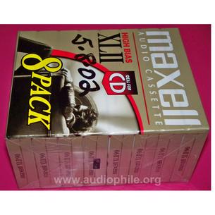 Maxell xl ii 90... hiç kullanılmamış, sıfır boş kaset, 8 adet