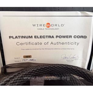 Wireworld platinum electra power cord