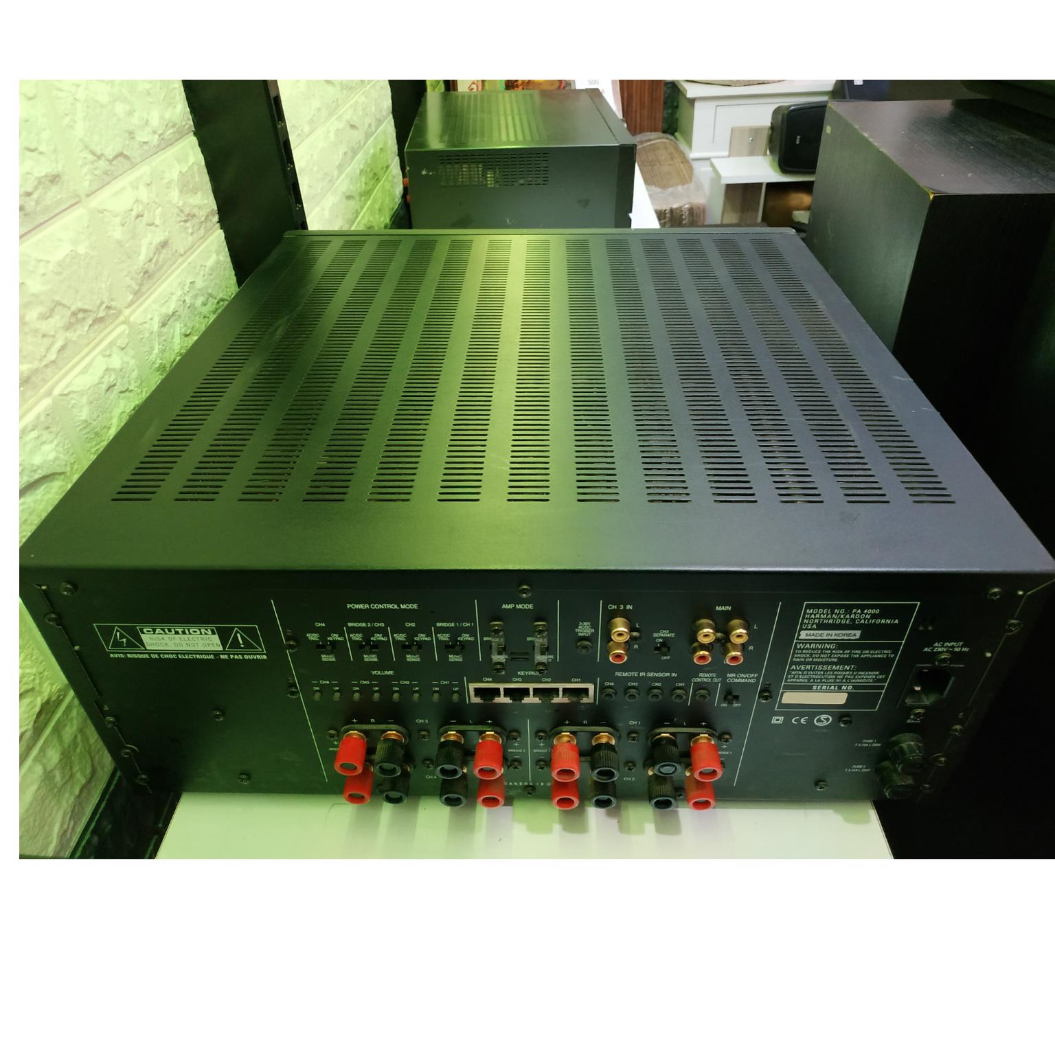 Harman kardon pa4000 bridgeable multichannel amplifier